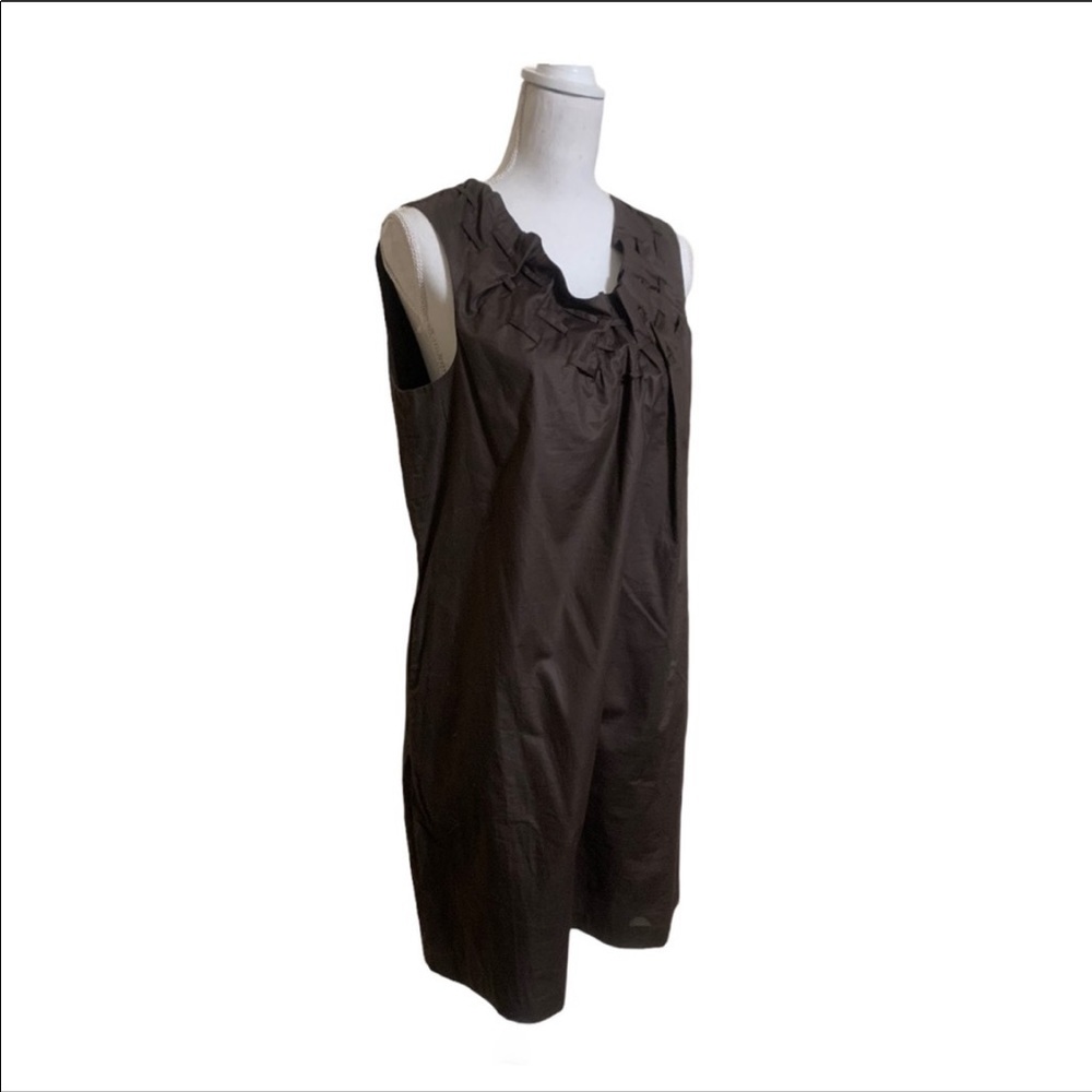 Coldwater Creek Brown Casual Shift Dress 14P NEW